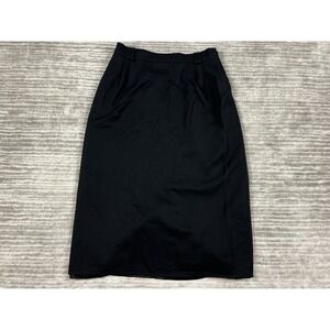 Frances La Vie Skirt Womens 44 Black Midi Made in Italy Lined Pleated‎ Casual